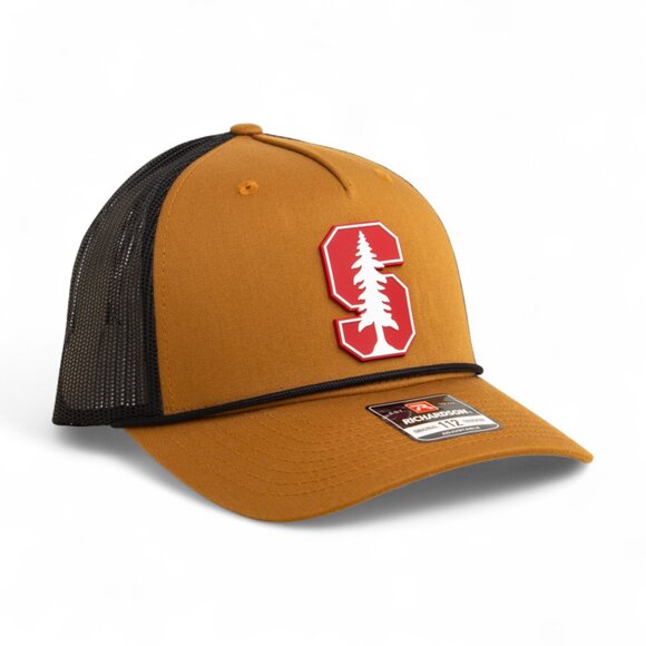 Stanford Cardinal 3D Snapback Trucker Rope Hat- Carmel/ Black - Picture 1 of 3
